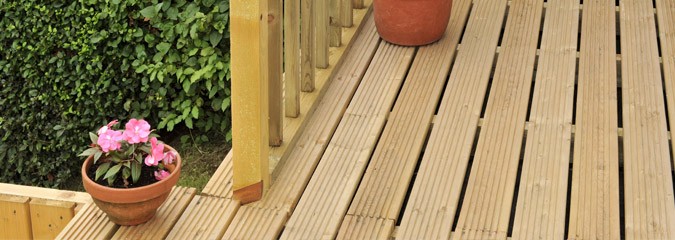 Decking for gardens